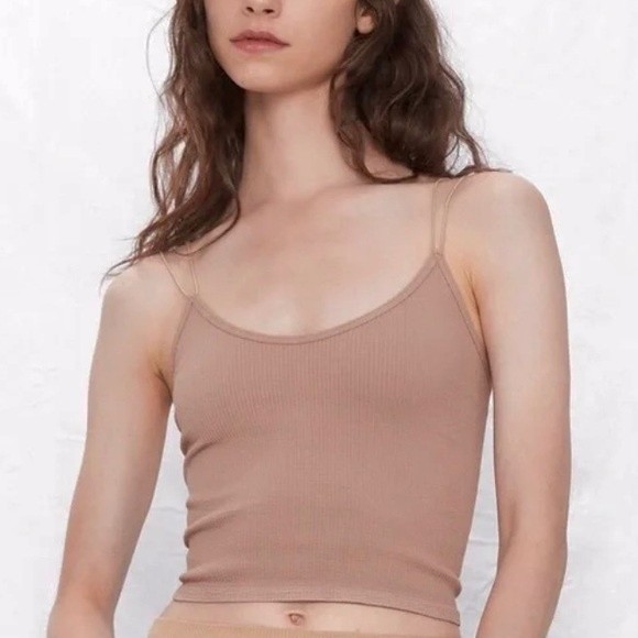 Zara Tops Zara Limitless Contour Collection Seamless Cropped Tank